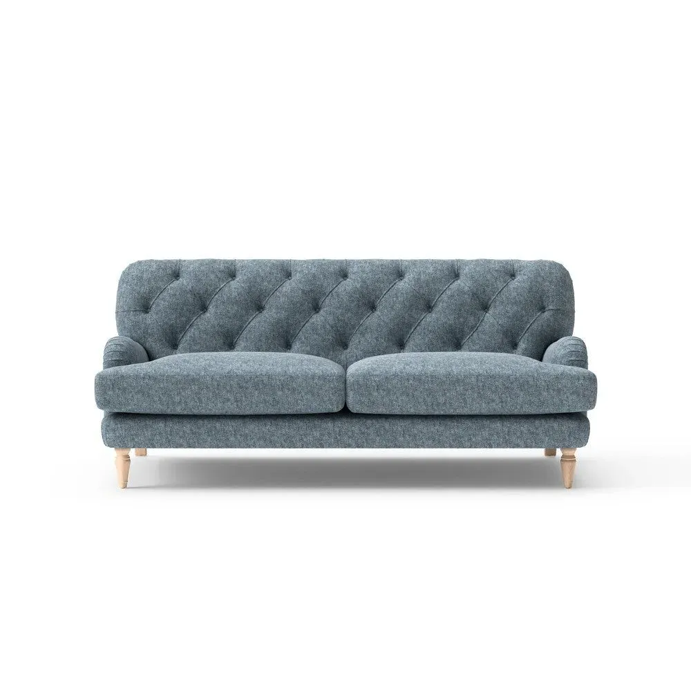 3 Seater Sofa - Mid Blue, Aquaclean Oxford image