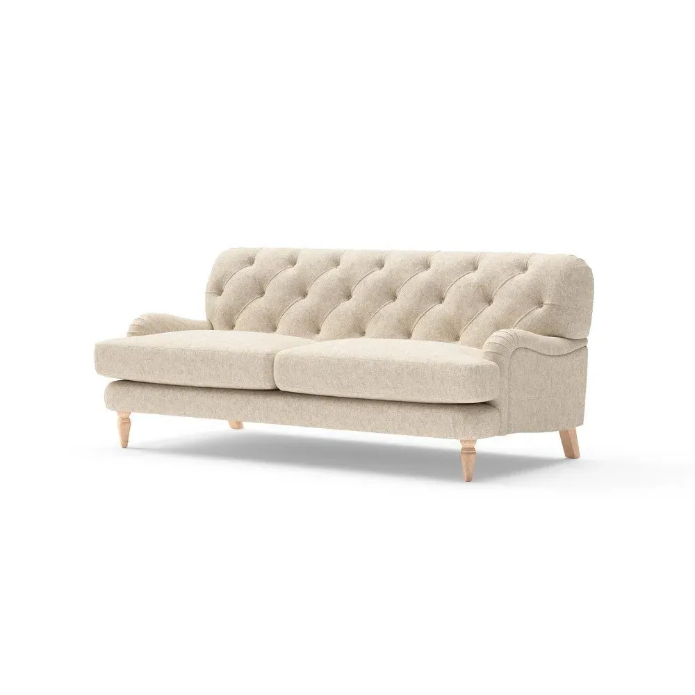 3 Seater Sofa - Natural, Aquaclean Oxford