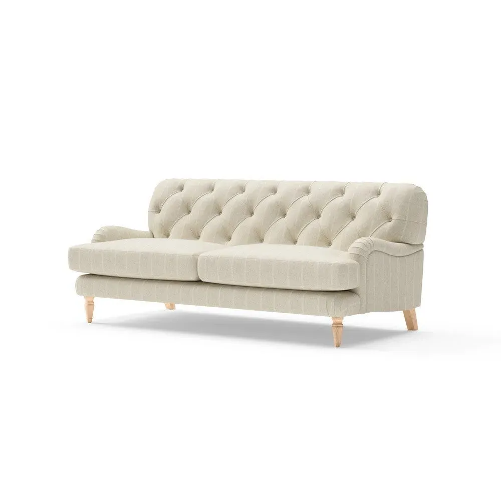 3 Seater Sofa - Natural, Compton Stripe