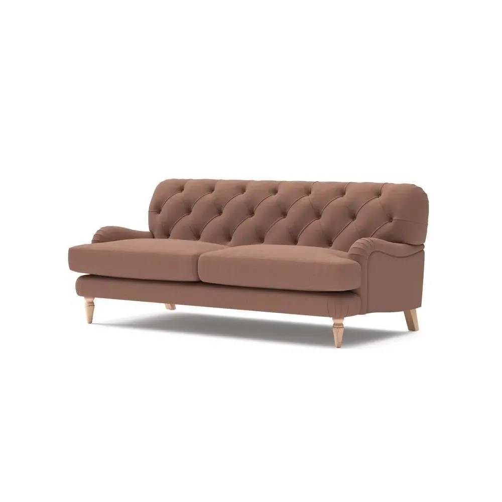 3 Seater Sofa - Pink, House Linen Mix