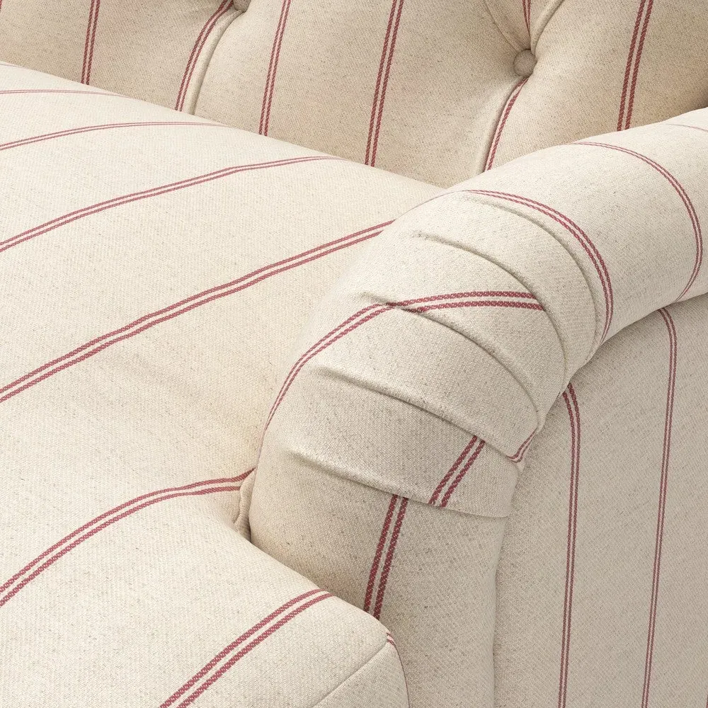 3-Seater Sofa - Raspberry, Compton Stripe