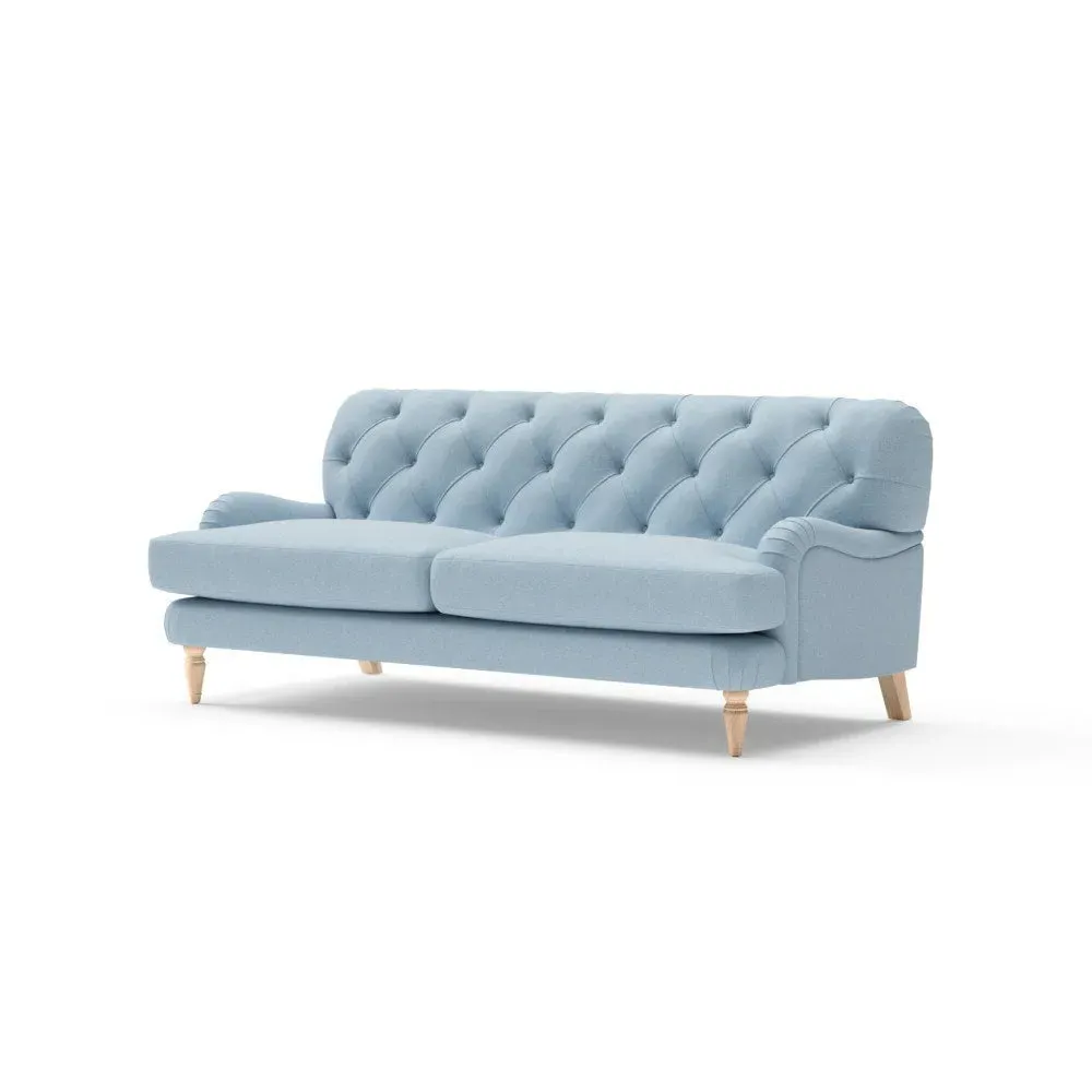 3 Seater Sofa - Sky Blue, House Linen Mix
