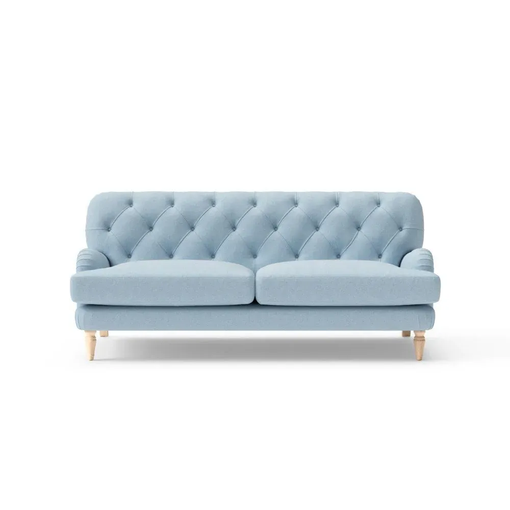 3 Seater Sofa - Sky Blue, House Linen Mix