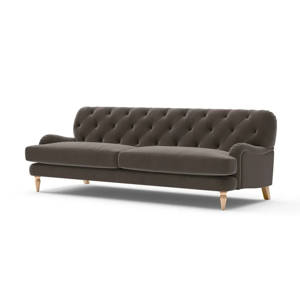 4-Seater Sofa - Bark, Matt Velvet