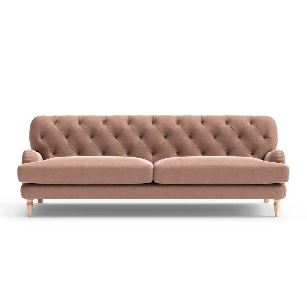 4-Seater Sofa - Dusky Rose, Eco Chenille