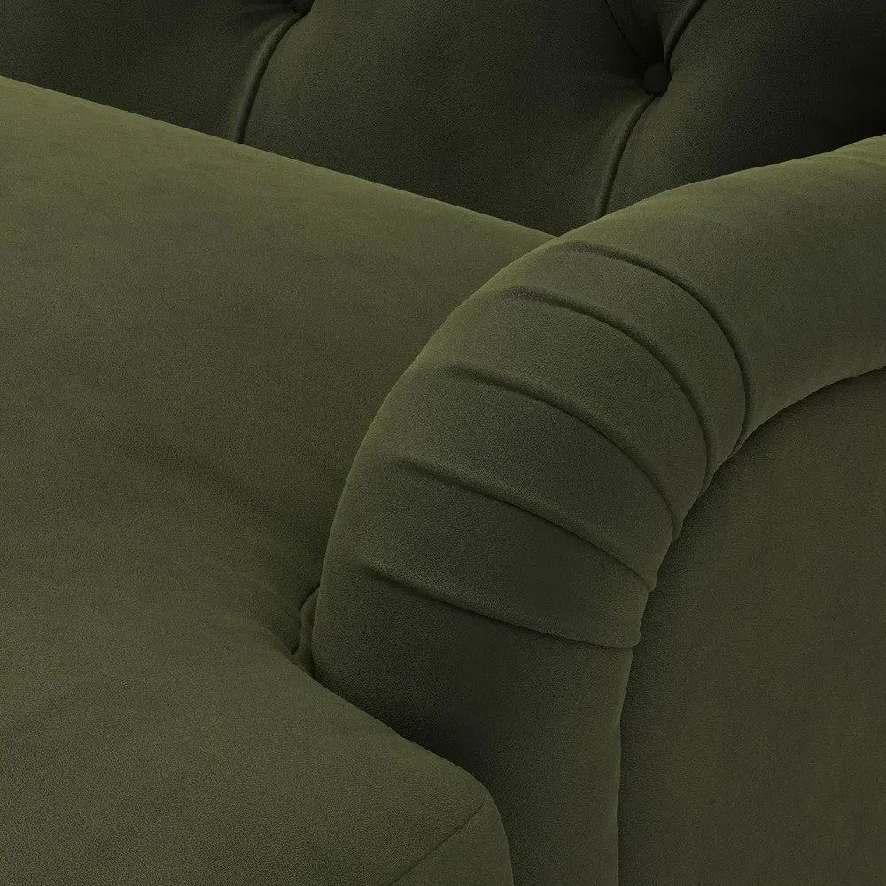 4-Seater Sofa - Forest Green, Matt Velvet