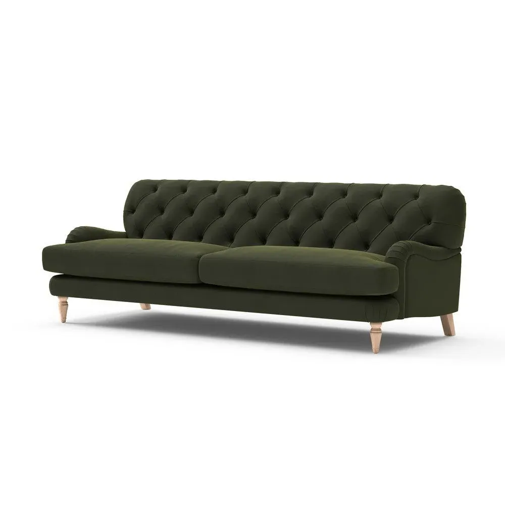 4-Seater Sofa - Forest Green, Matt Velvet