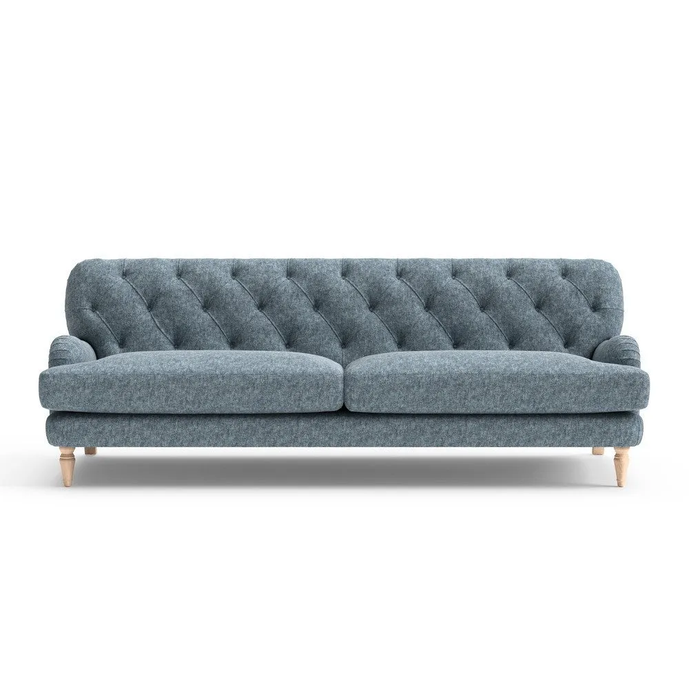 4-Seater Sofa - Mid Blue, Aquaclean Oxford