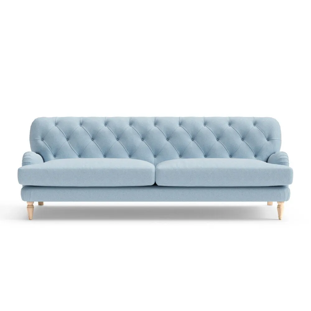 4-Seater Sofa - Sky Blue, House Linen Mix