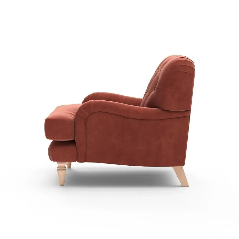 Armchair - Brick, Matt Velvet
