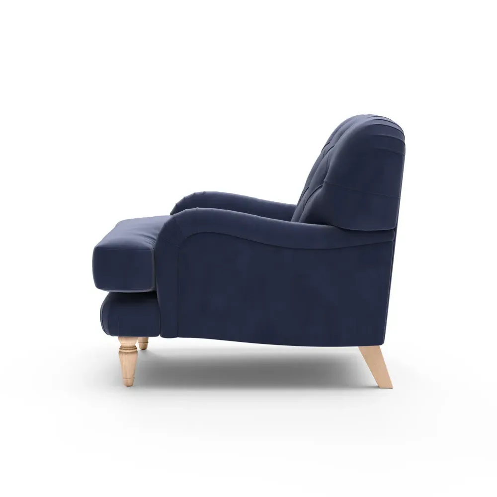 Armchair - Deep Blue, Matt Velvet