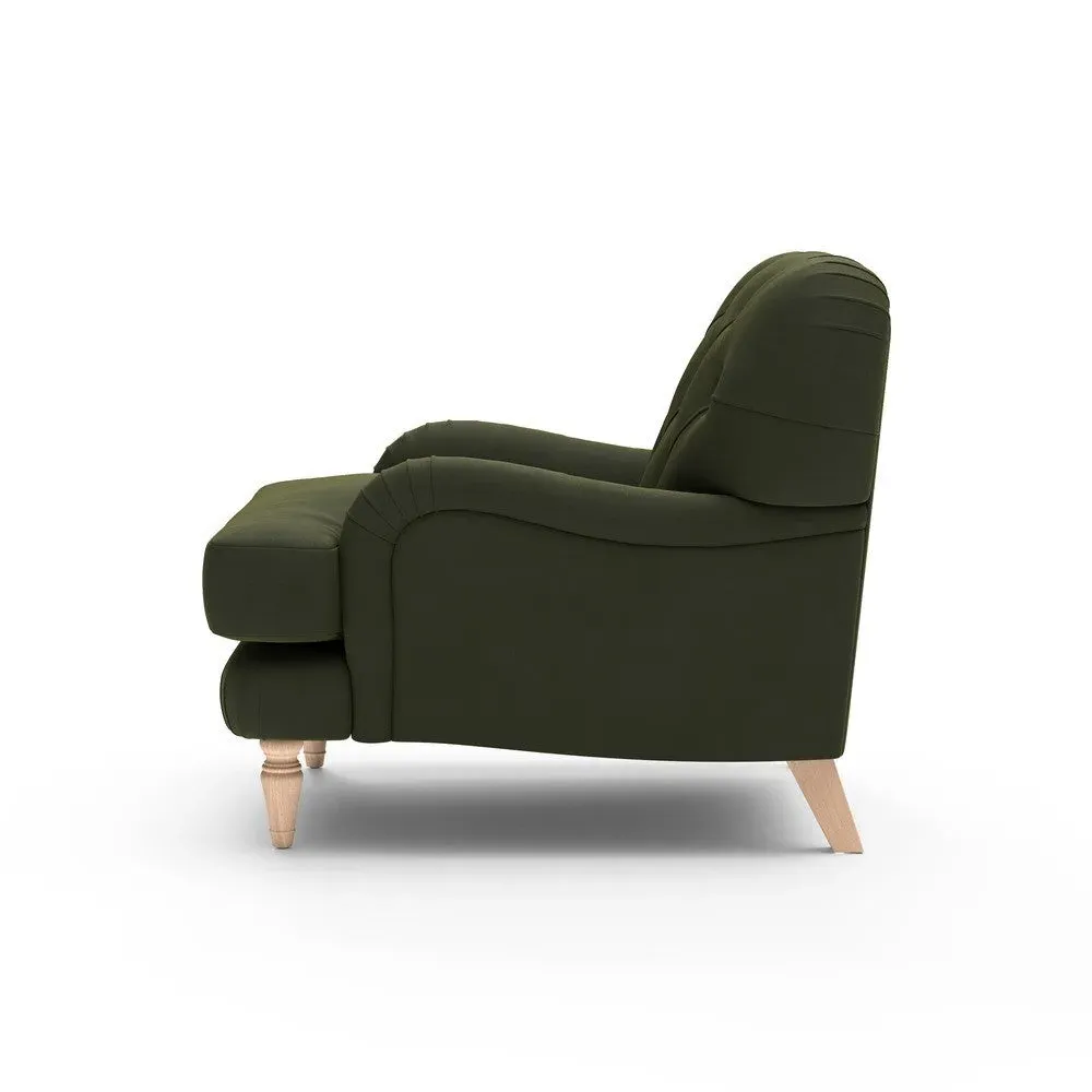 Armchair - Forest Green, Matt Velvet