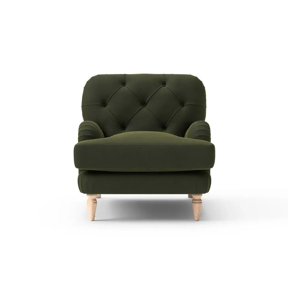 Armchair - Forest Green, Matt Velvet