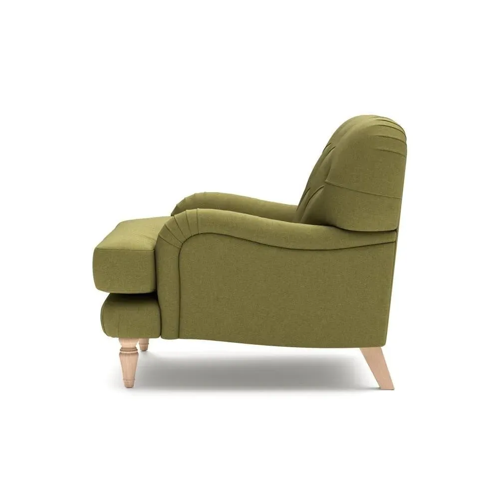 Armchair - Green, House Linen Mix