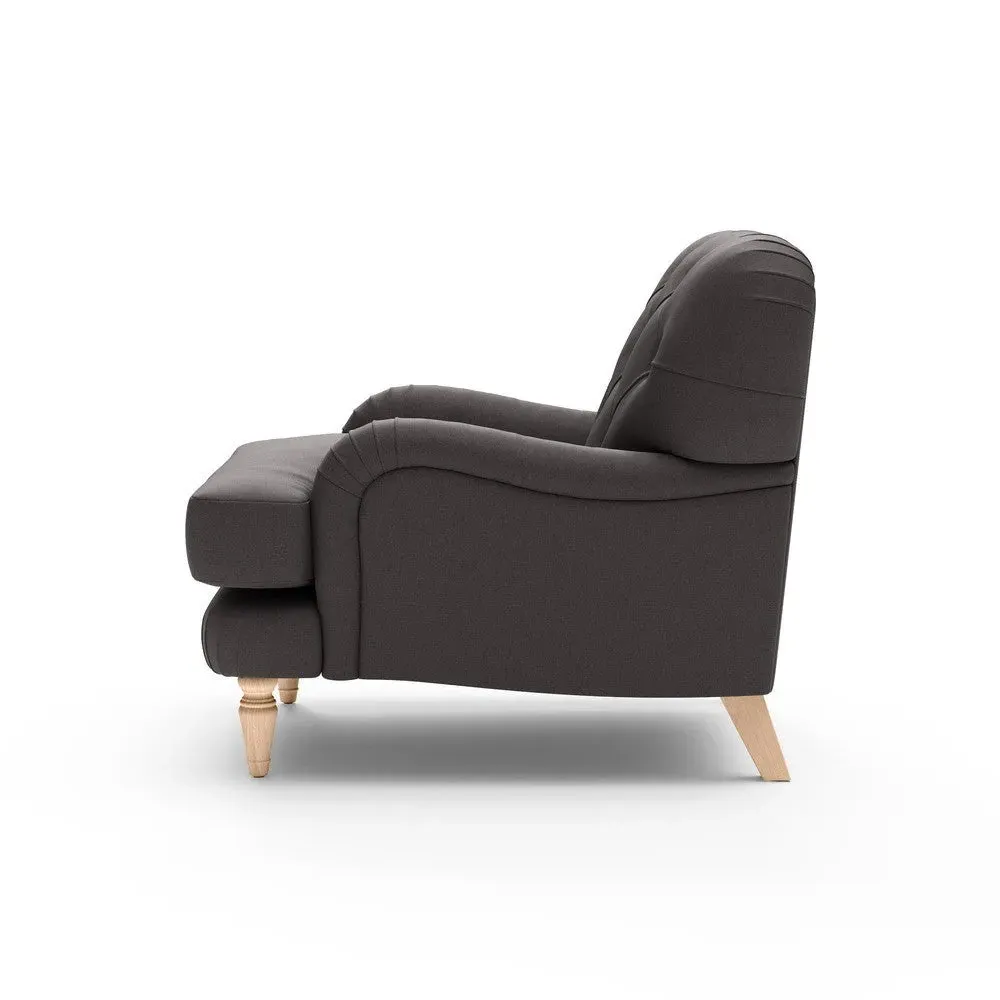 Armchair - Grey Brown, Cotton