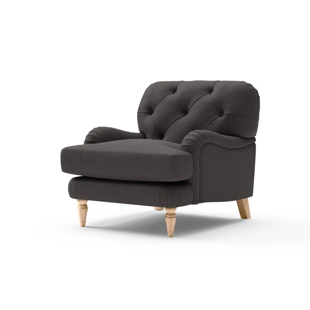 Armchair - Grey Brown, Cotton