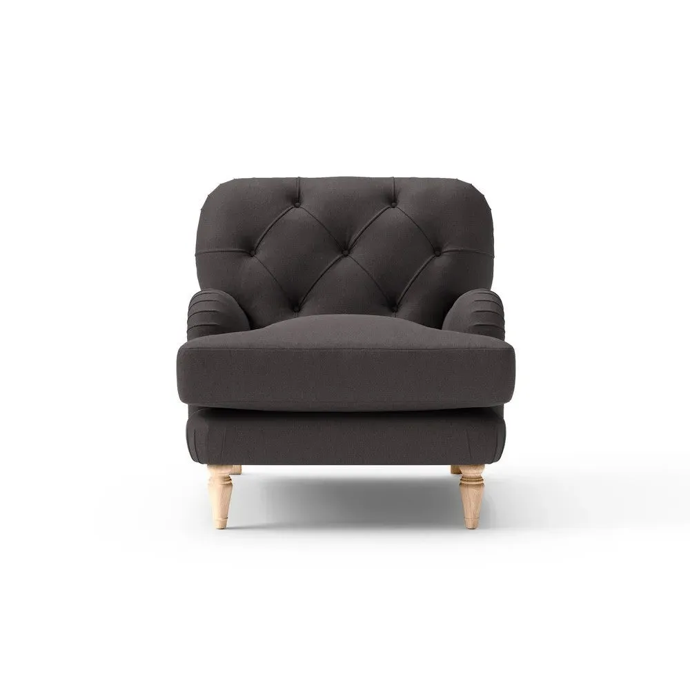 Armchair - Grey Brown, Cotton