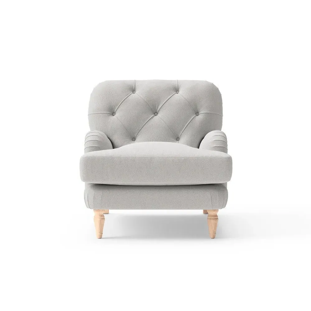 Armchair - Light Grey, Chunky Cotton image