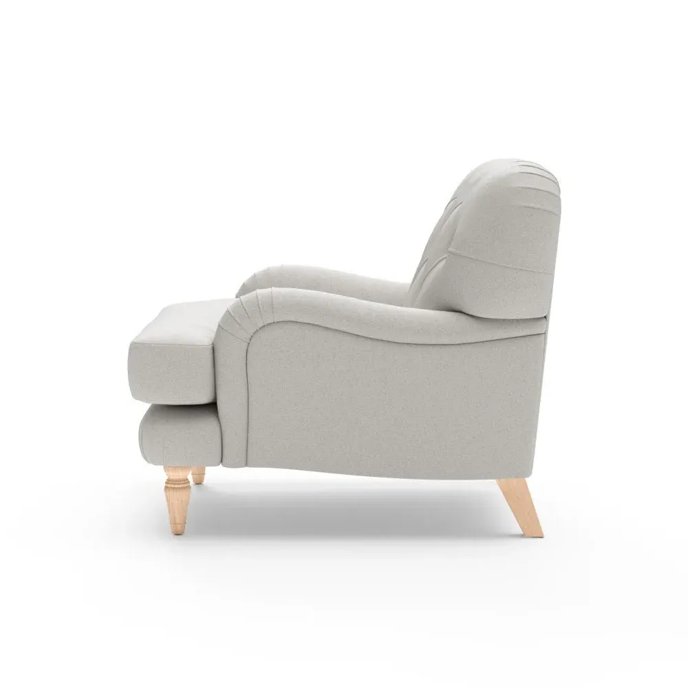 Armchair - Mid Grey, Chunky Cotton