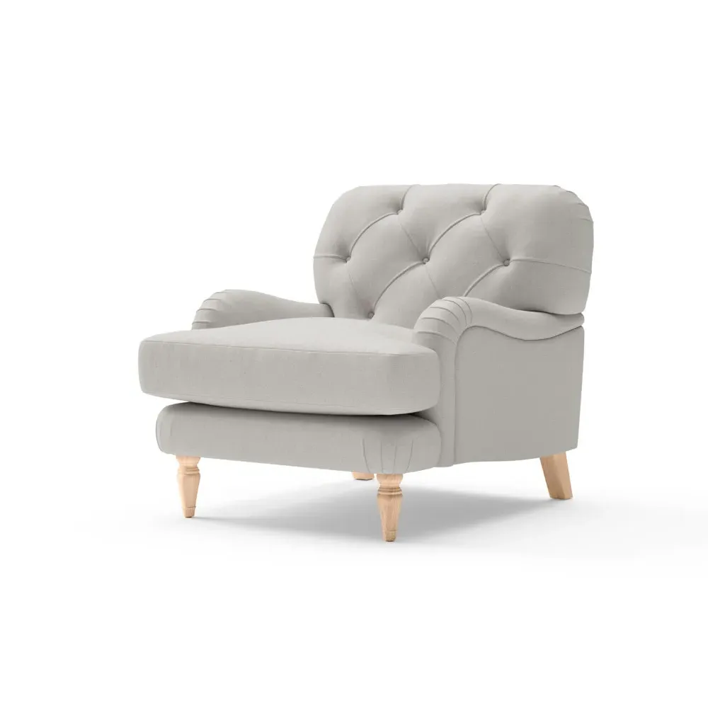Armchair - Mid Grey, Chunky Cotton