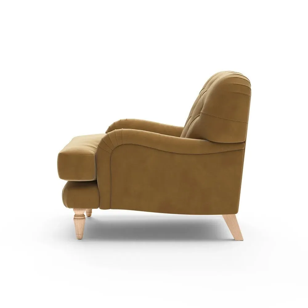 Armchair - Mustard, Matt Velvet