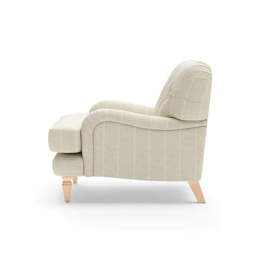 Armchair - Natural, Compton Stripe