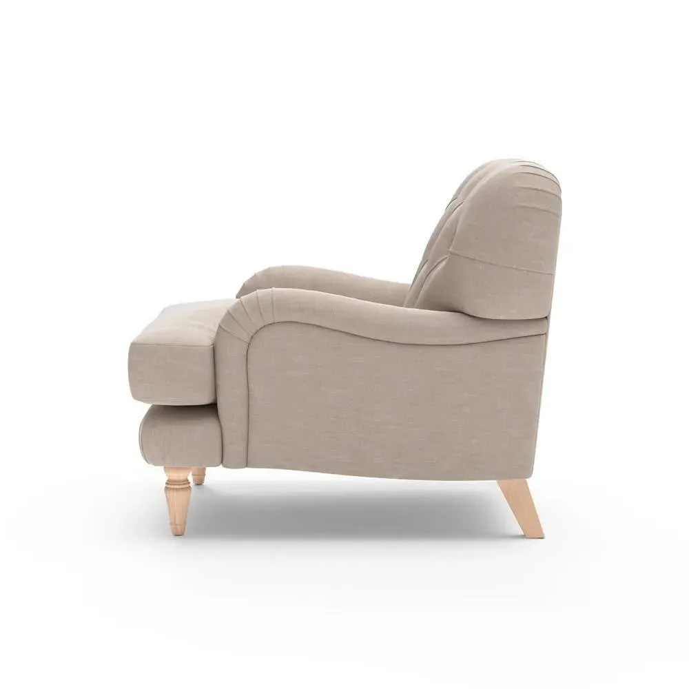 Armchair - Natural, Eco Chenille