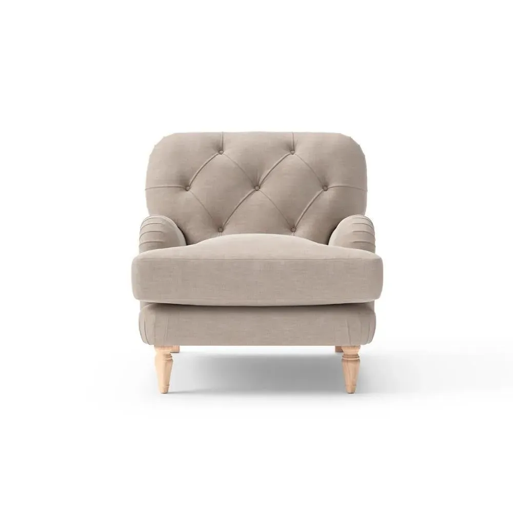 Armchair - Natural, Eco Chenille