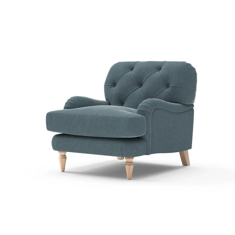 Armchair - Teal, Eco Chenille