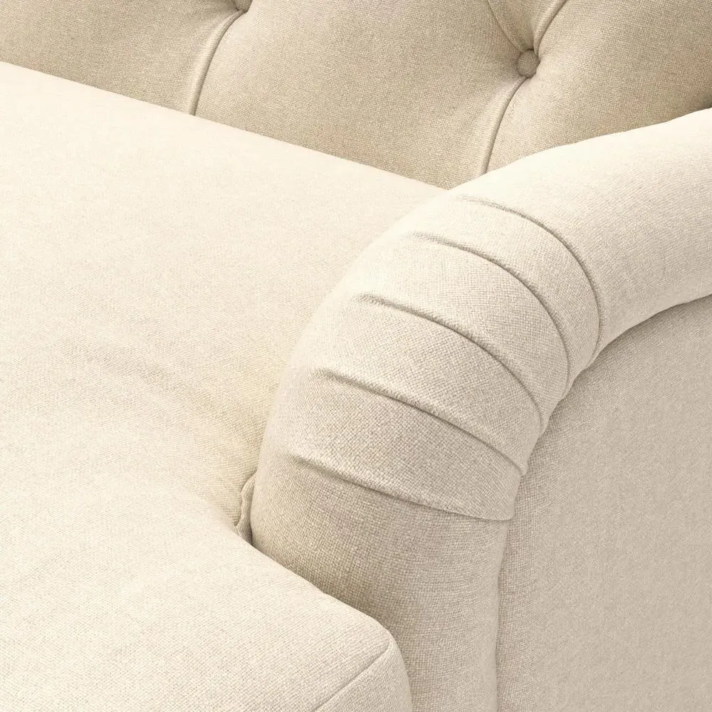 Chadwick 3-Seater Sofa - Lily White, House Linen Mix