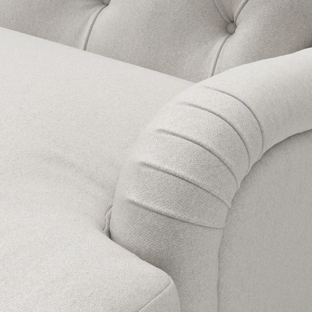 Chadwick 3-Seater Sofa - Mid Grey, Chunky Cotton