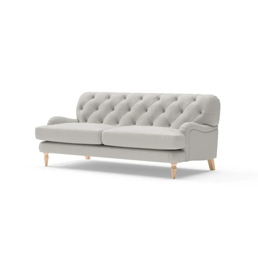 Chadwick 3-Seater Sofa - Mid Grey, Chunky Cotton