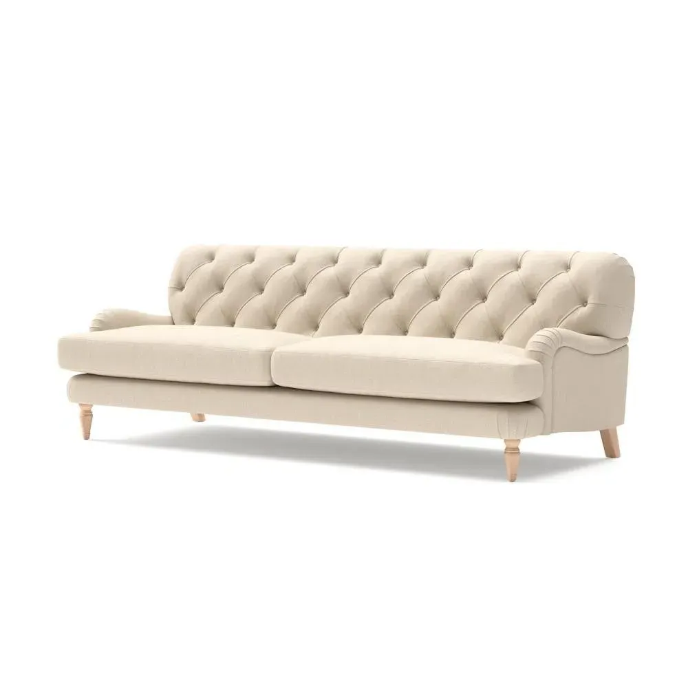 Chadwick 4-Seater Sofa - Lily White, House Linen Mix