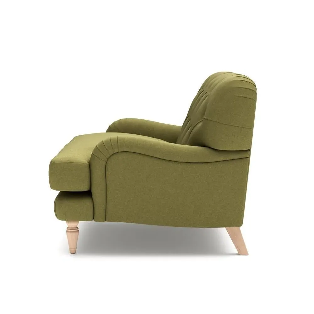 Love Seat - Apple Green, Linen Mix