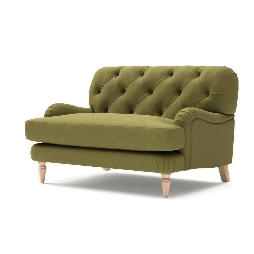 Love Seat - Apple Green, Linen Mix