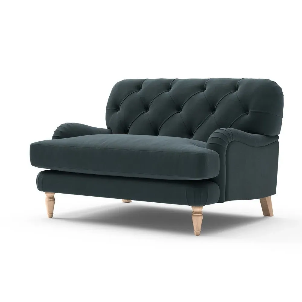 Love Seat - Blue, Matt Velvet