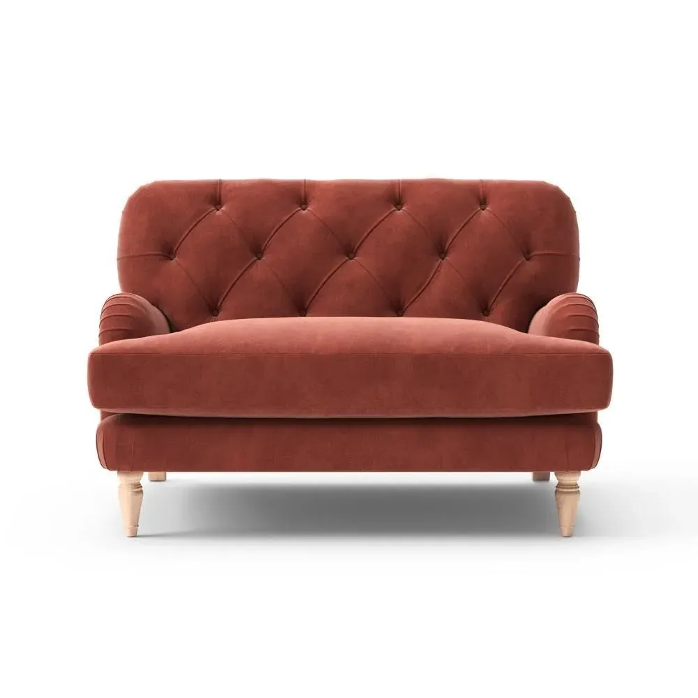 Love Seat - Brick, Matt Velvet
