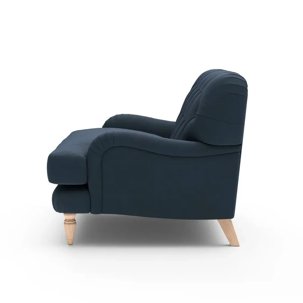 Love Seat - Dark Blue, Matt Velvet