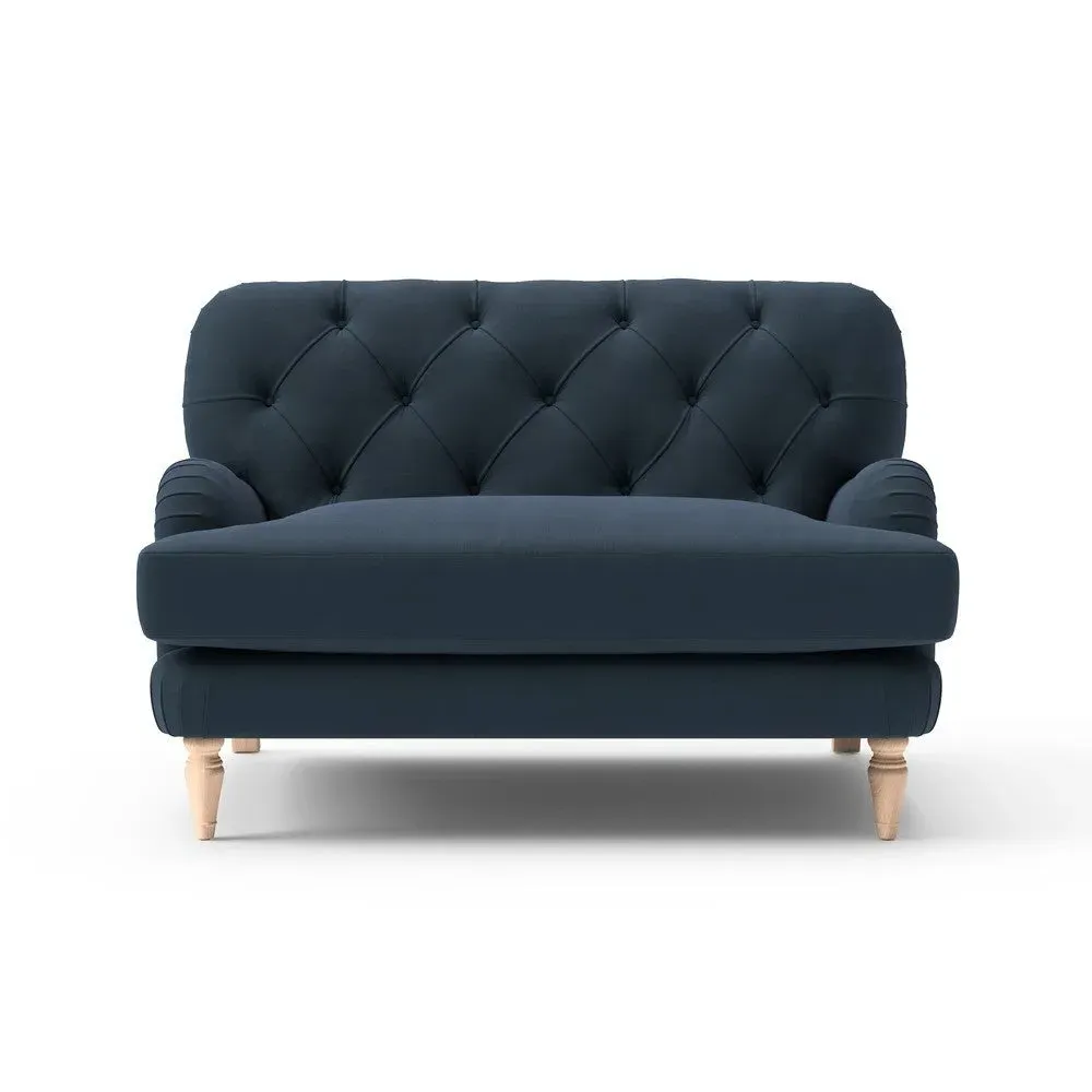 Love Seat - Dark Blue, Matt Velvet