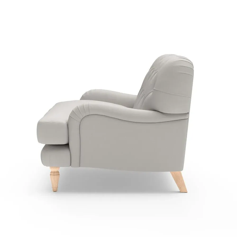 Love Seat - Dove Grey, Linen Mix