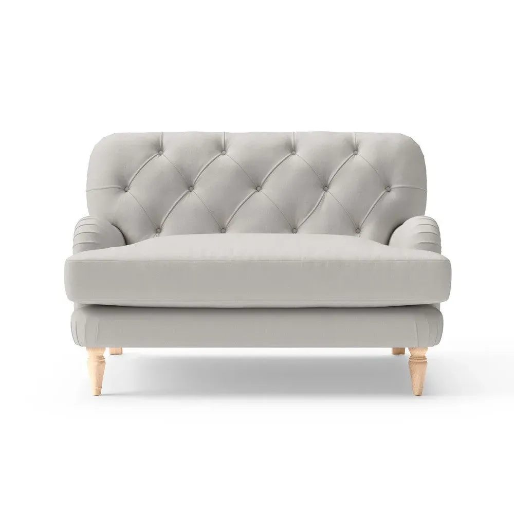 Love Seat - Dove Grey, Linen Mix