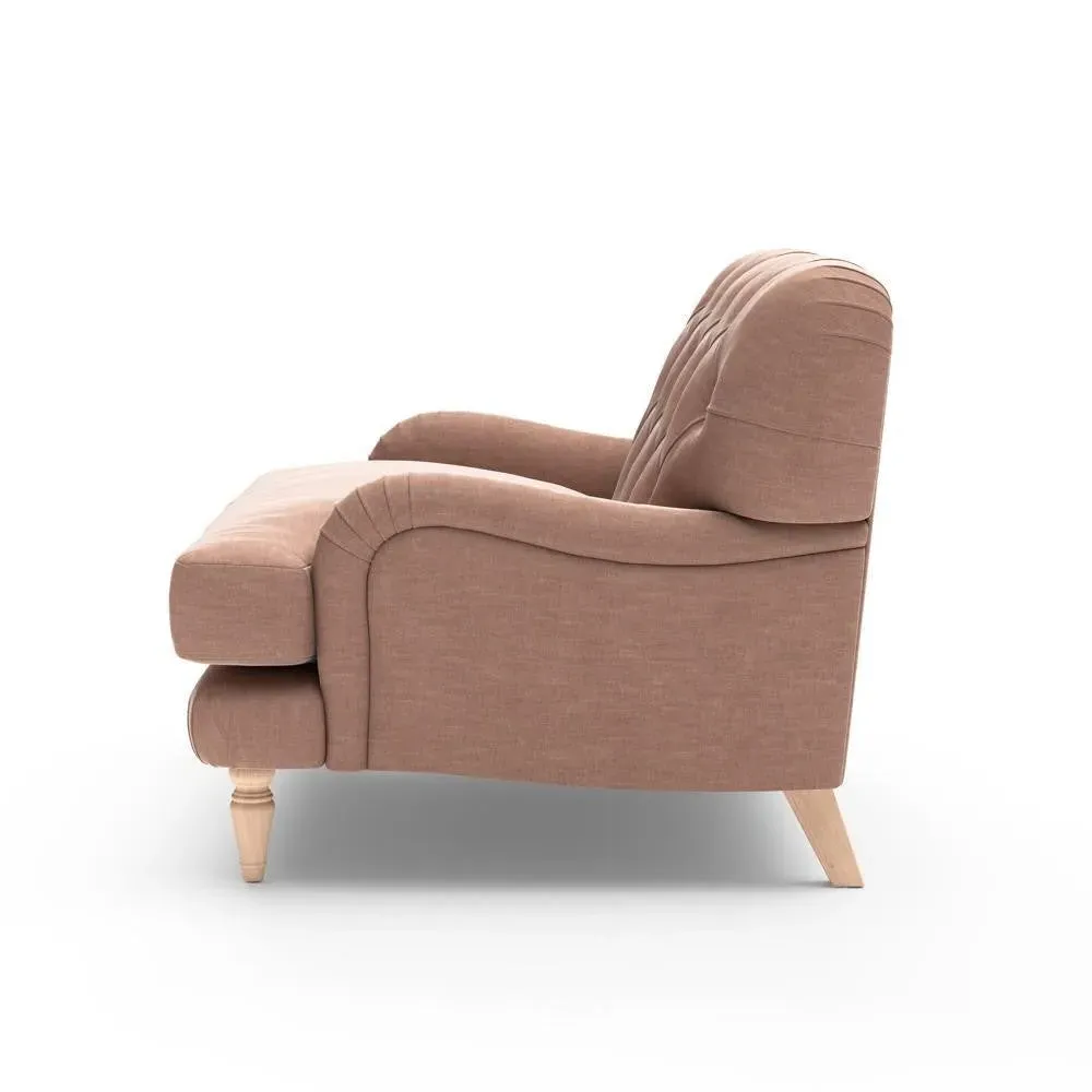 Love Seat - Dusky Rose, Eco Chenille