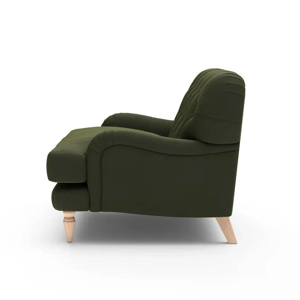 Love Seat - Forest Green, Matt Velvet
