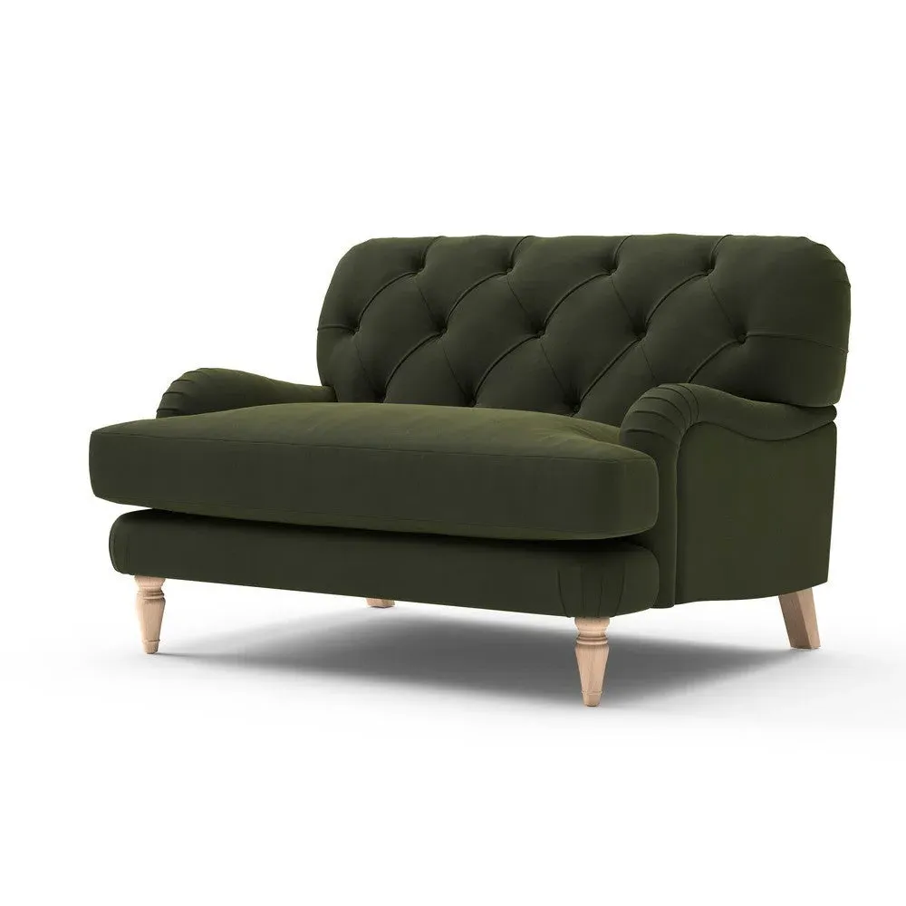 Love Seat - Forest Green, Matt Velvet