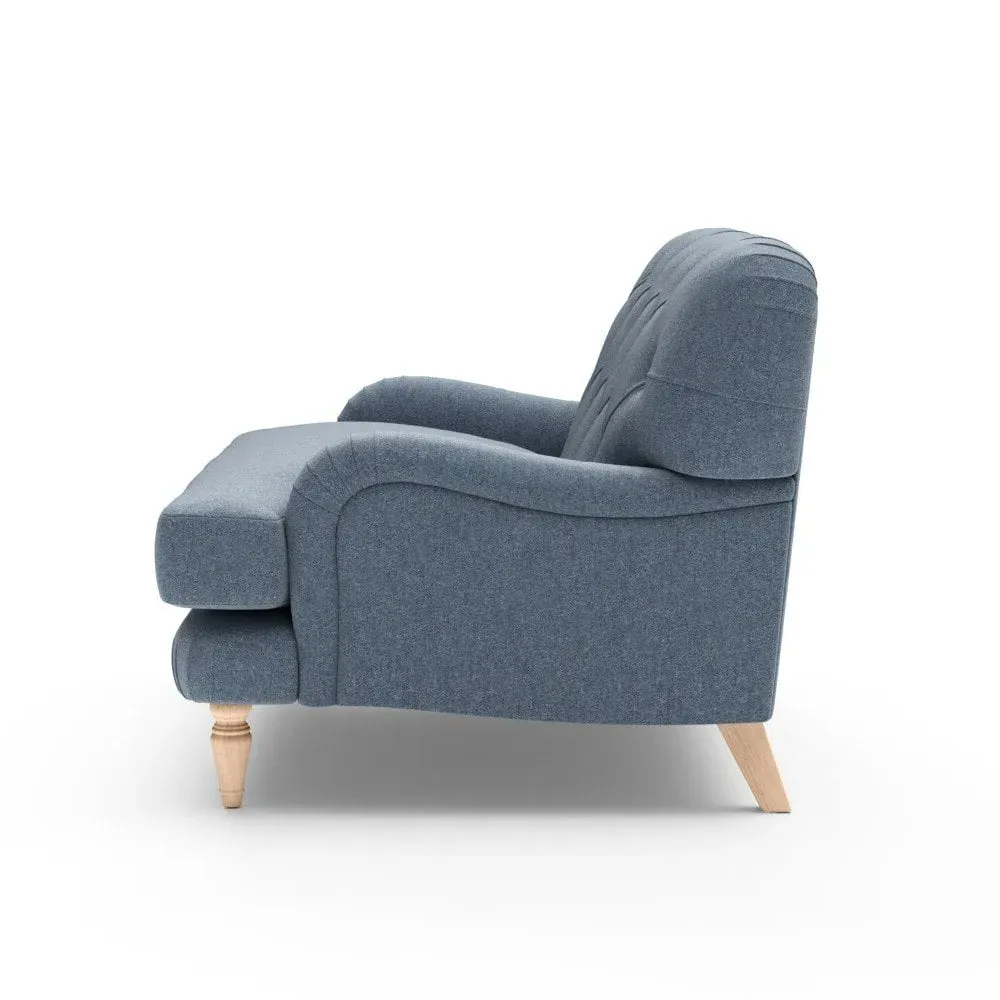 Love Seat - Indigo, Rustic Weave