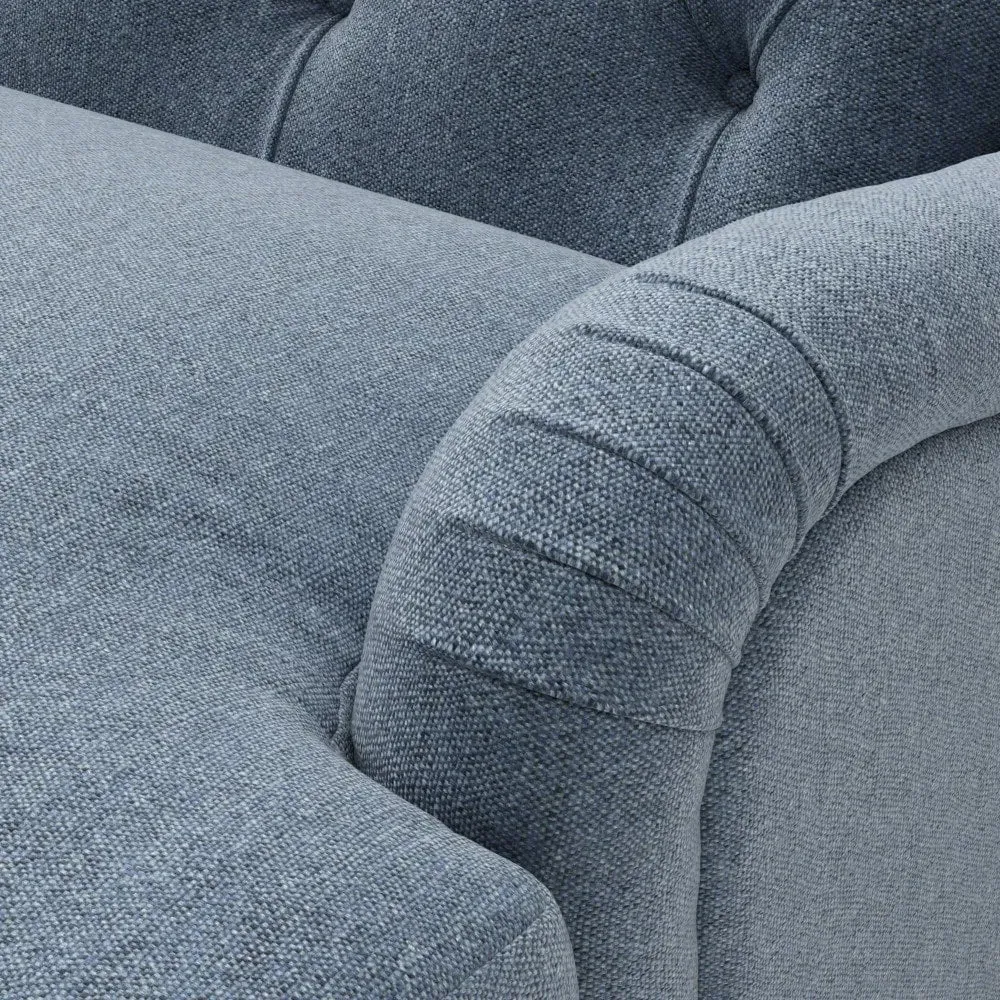 Love Seat - Indigo, Rustic Weave