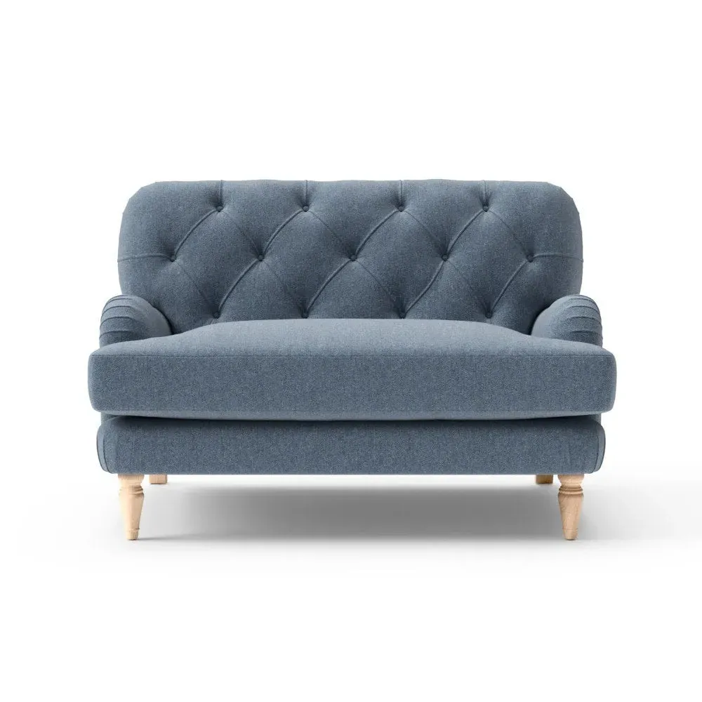 Love Seat - Indigo, Rustic Weave