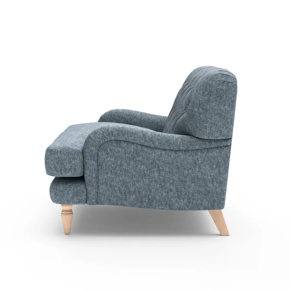 Love Seat - Mid Blue, Aquaclean Oxford