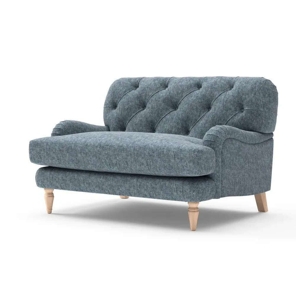 Love Seat - Mid Blue, Aquaclean Oxford