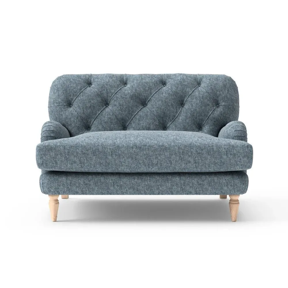 Love Seat - Mid Blue, Aquaclean Oxford